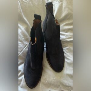 Hunter Suede Navy booties 10.5 UK 8.5 nice boots, great condition
